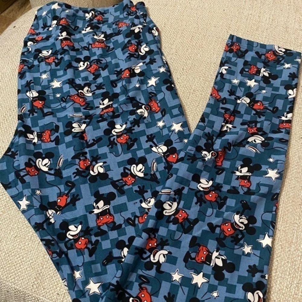 Disney LuLaRoe Mickey Mouse Leggings - Blue